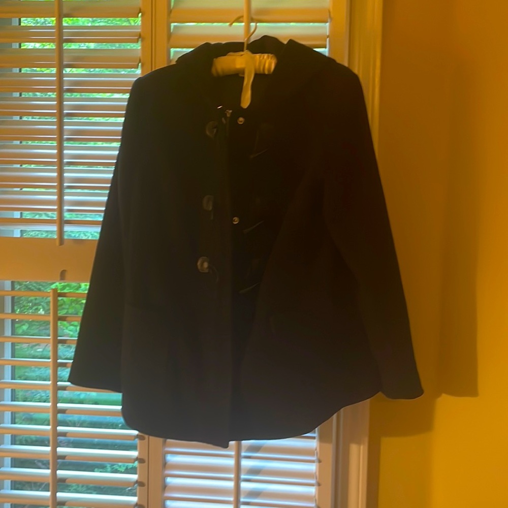 Michael Kors Women’s hooded pea coat black size 14 fully lined